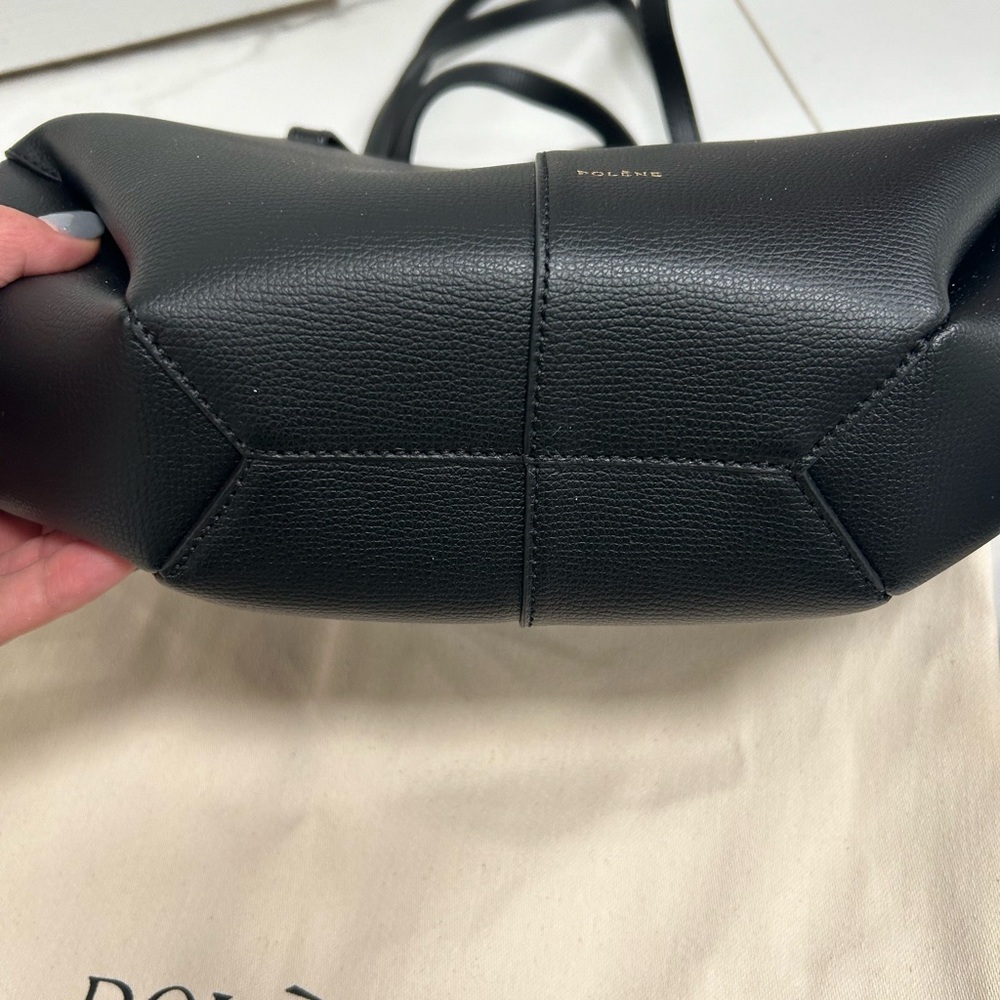 Polène Black Mini Cyme Leather Tote - Picture 3 of 9
